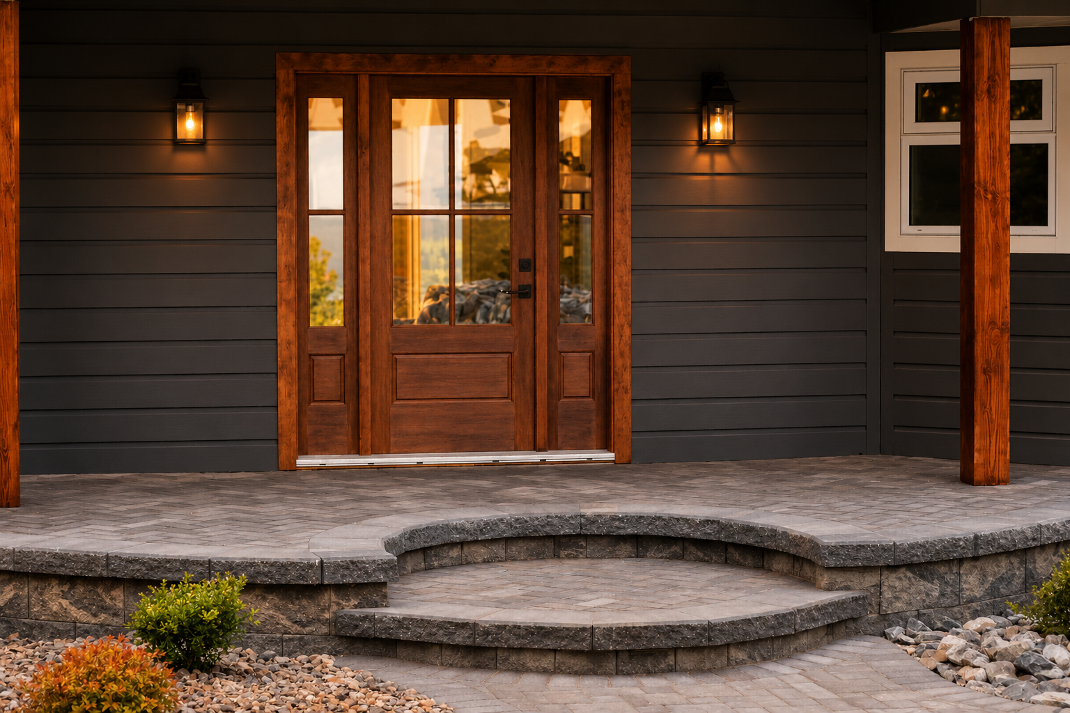 Natural Stone Patios project by Kalagan Outdoor Design