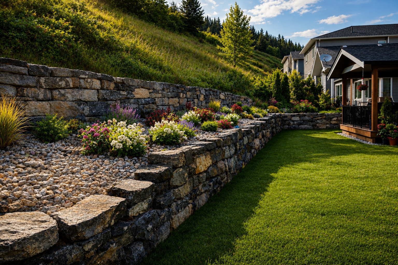 The FireSmart 1.5m Non-Combustible Zone project by Kalagan Outdoor Design
