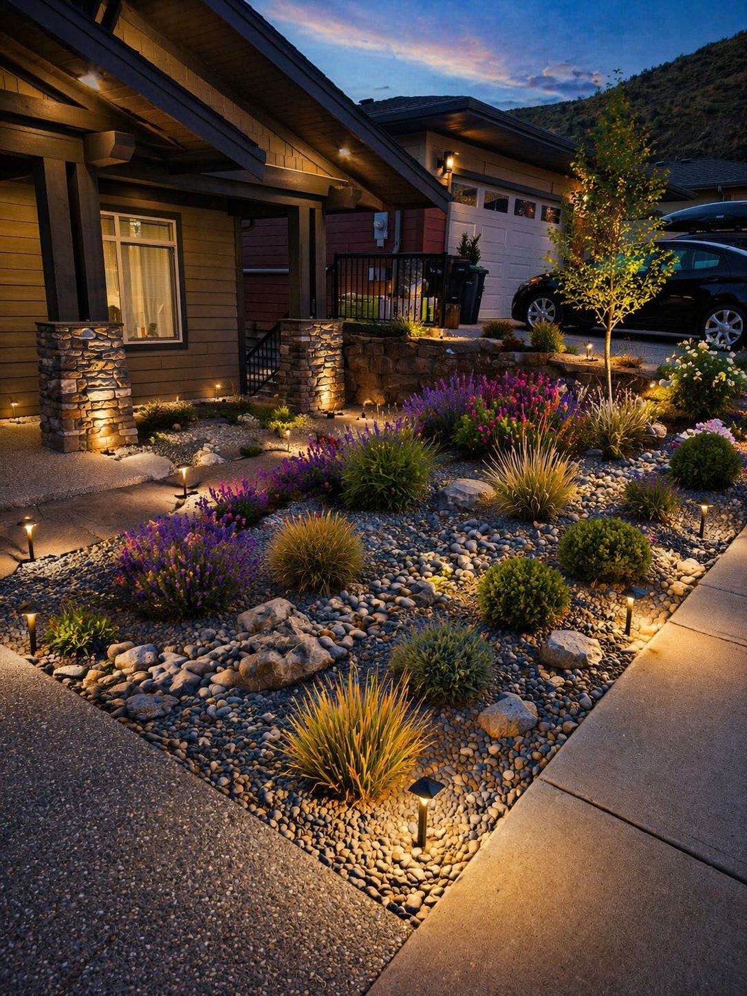 Front yard curb appeal at the Curb Appeal Refresh project by Kalagan Outdoor Design