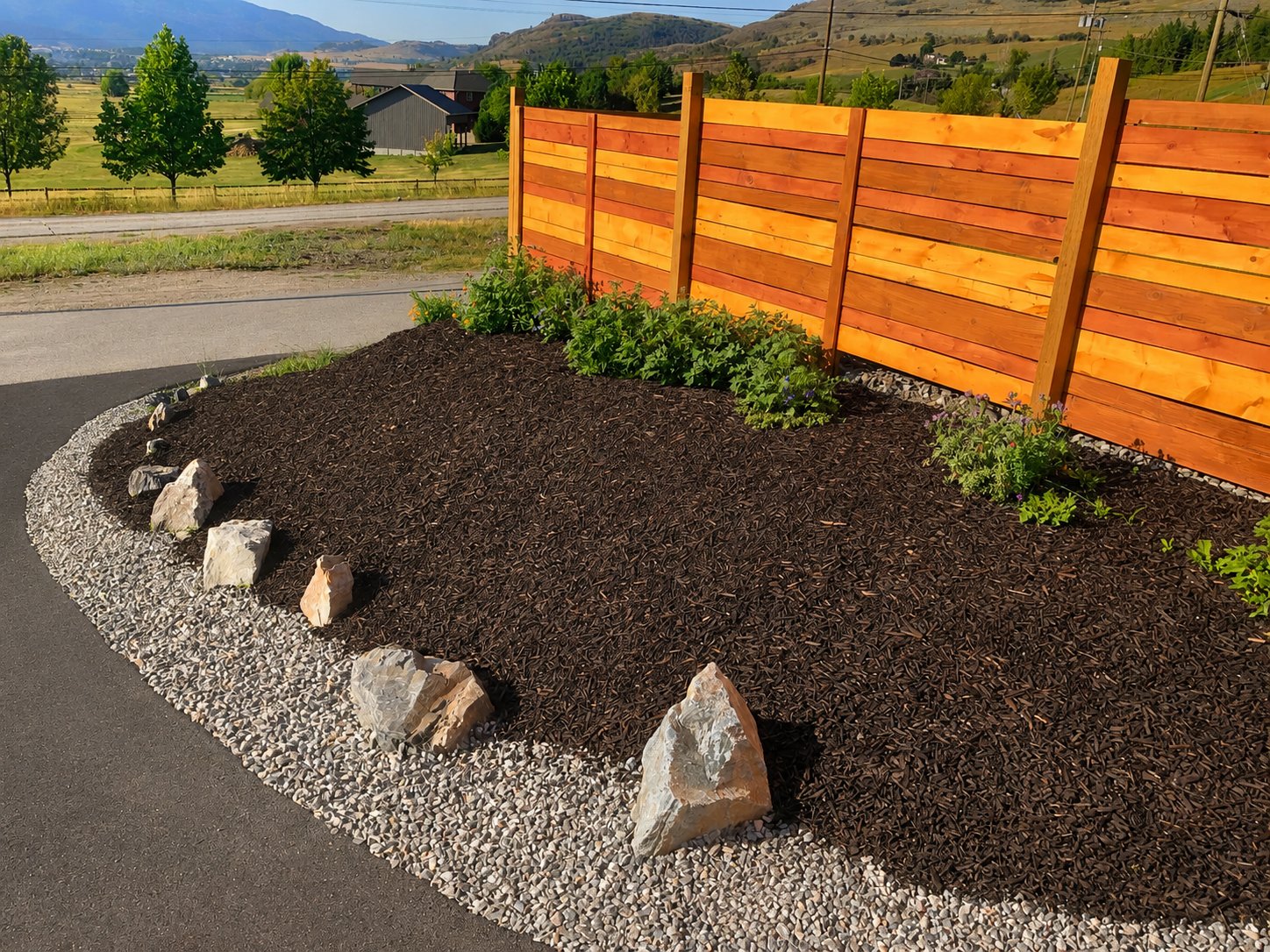 Water feature backyard oasis at the Okanagan Oasis project by Kalagan Outdoor Design