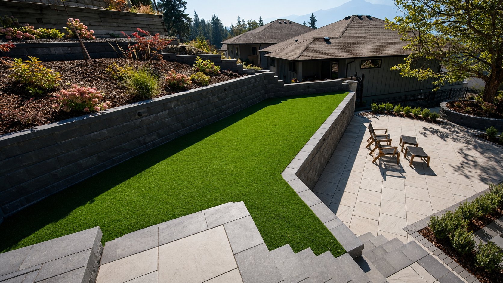 Retaining wall remediation at the Retaining Wall Remediation project by Kalagan Outdoor Design