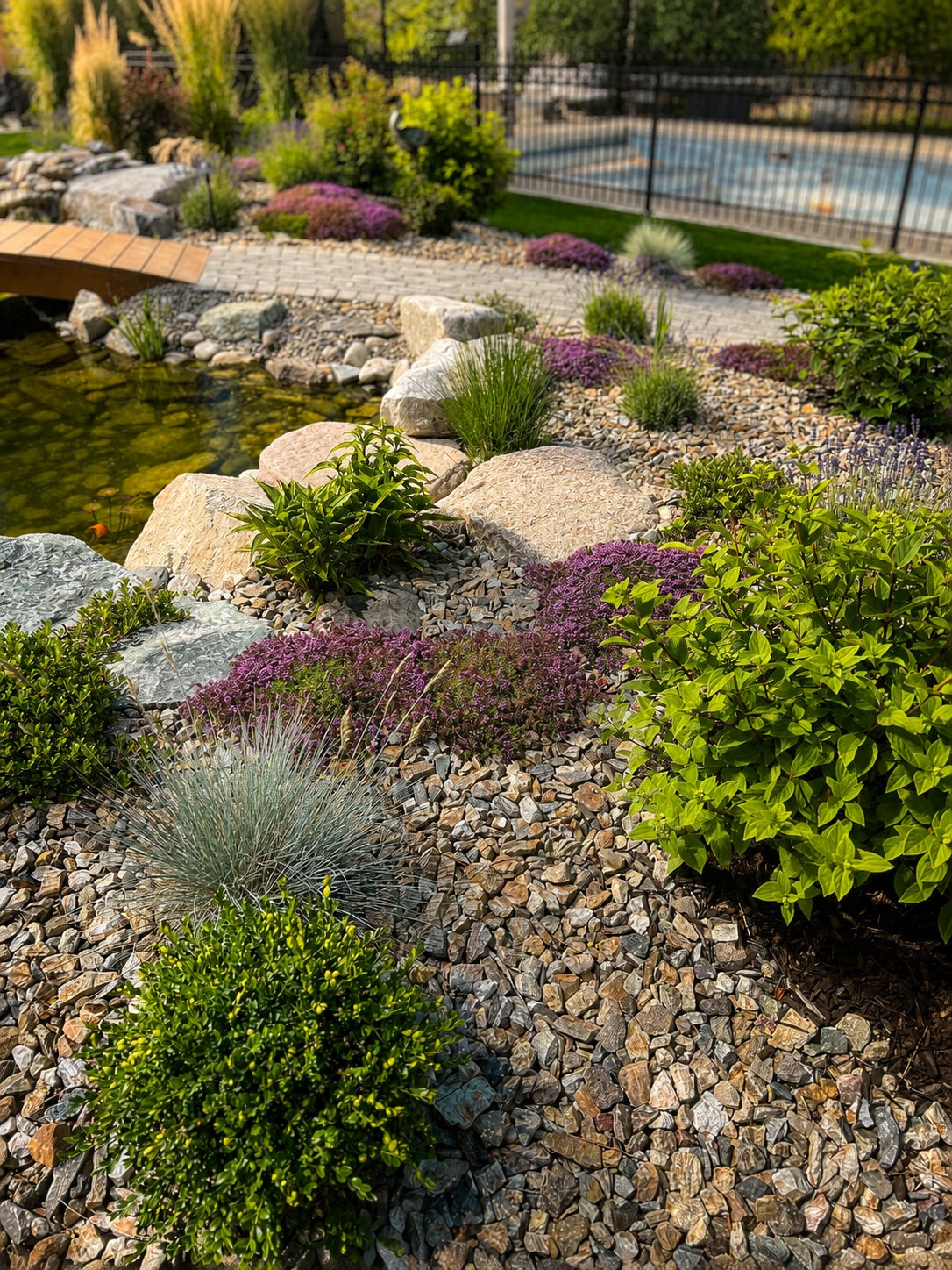 Xeriscape conversion at the Vernon Xeriscape Conversion project by Kalagan Outdoor Design