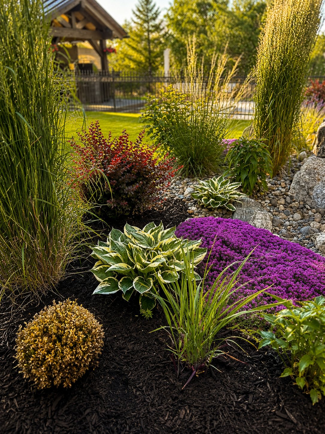 Xeriscape conversion at the Vernon Xeriscape Conversion project by Kalagan Outdoor Design