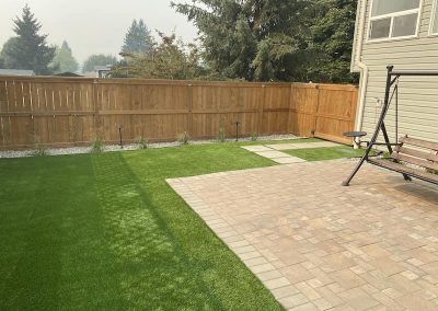 Kalagan Outdoor Design turf next to patio